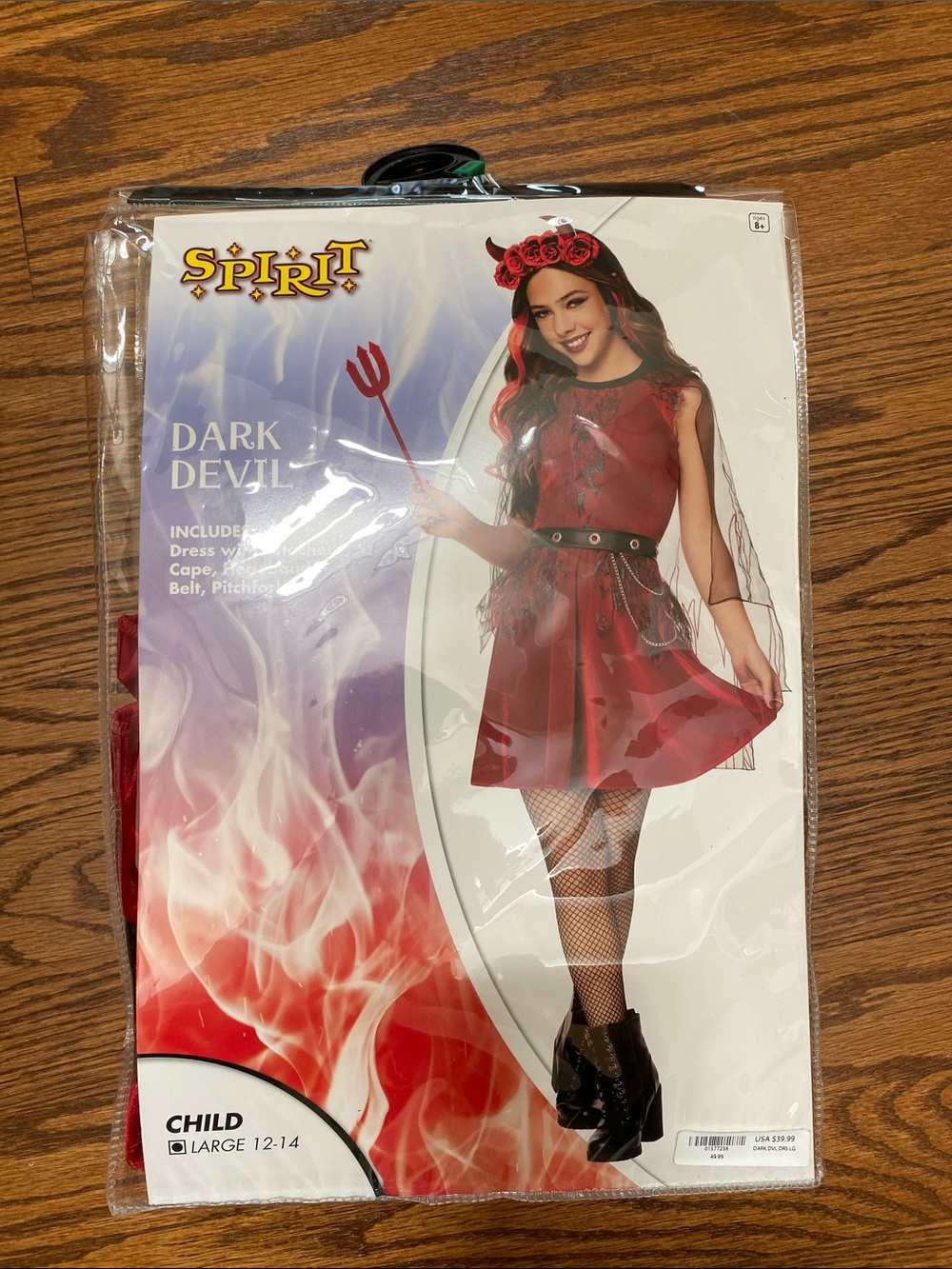Spirit Dark Devil Costume in Red and Black